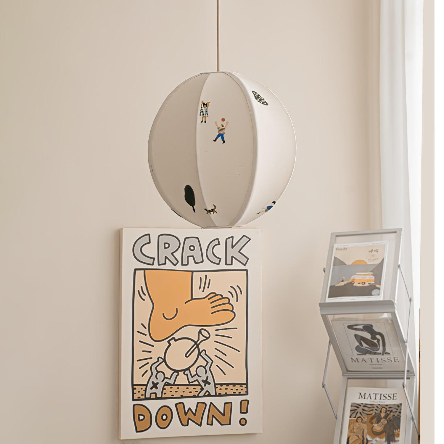 Wacell Art Textile Swag Fabric Pendant Lamp