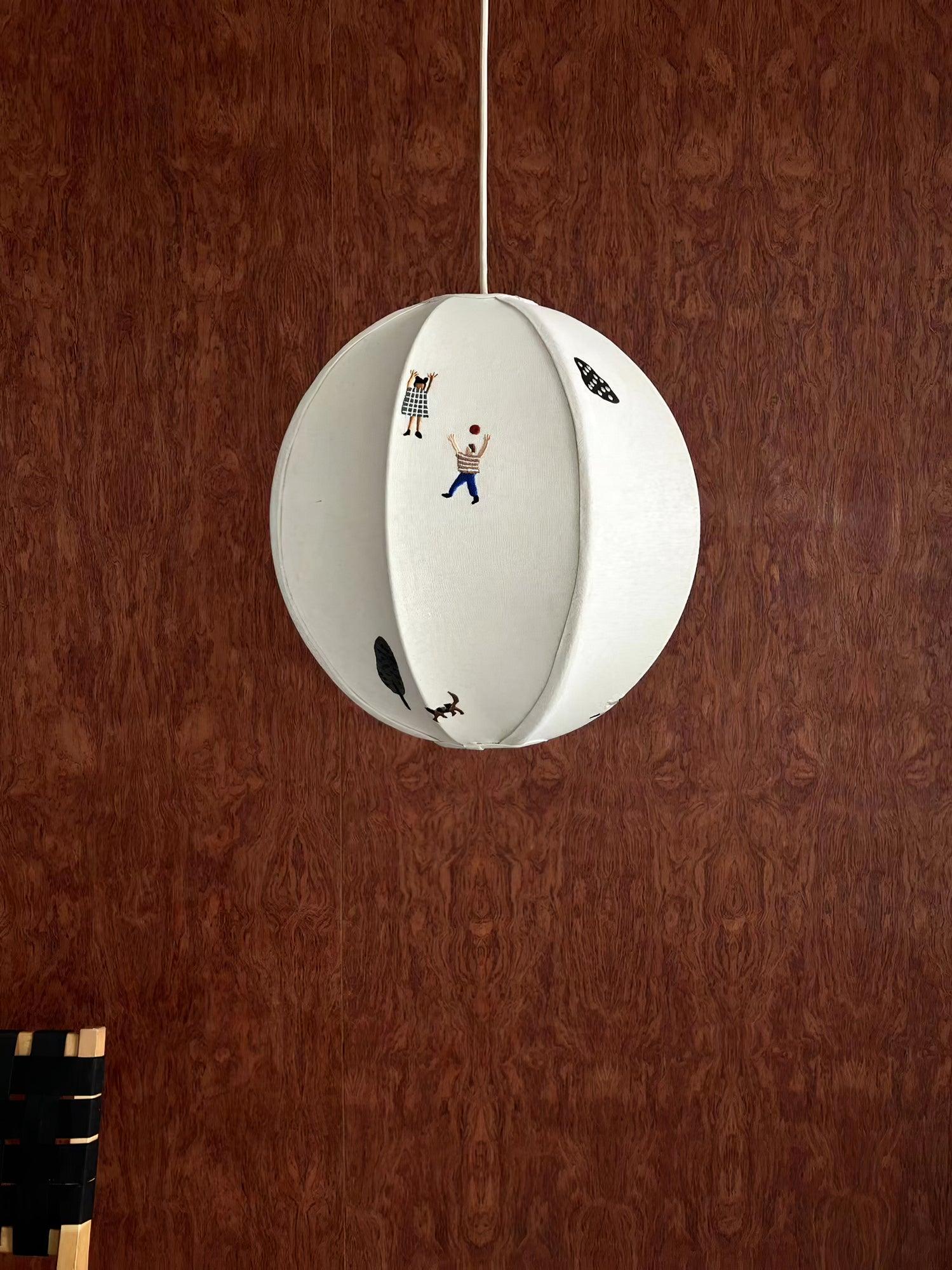 Wacell Art Textile Swag Fabric Pendant Lamp