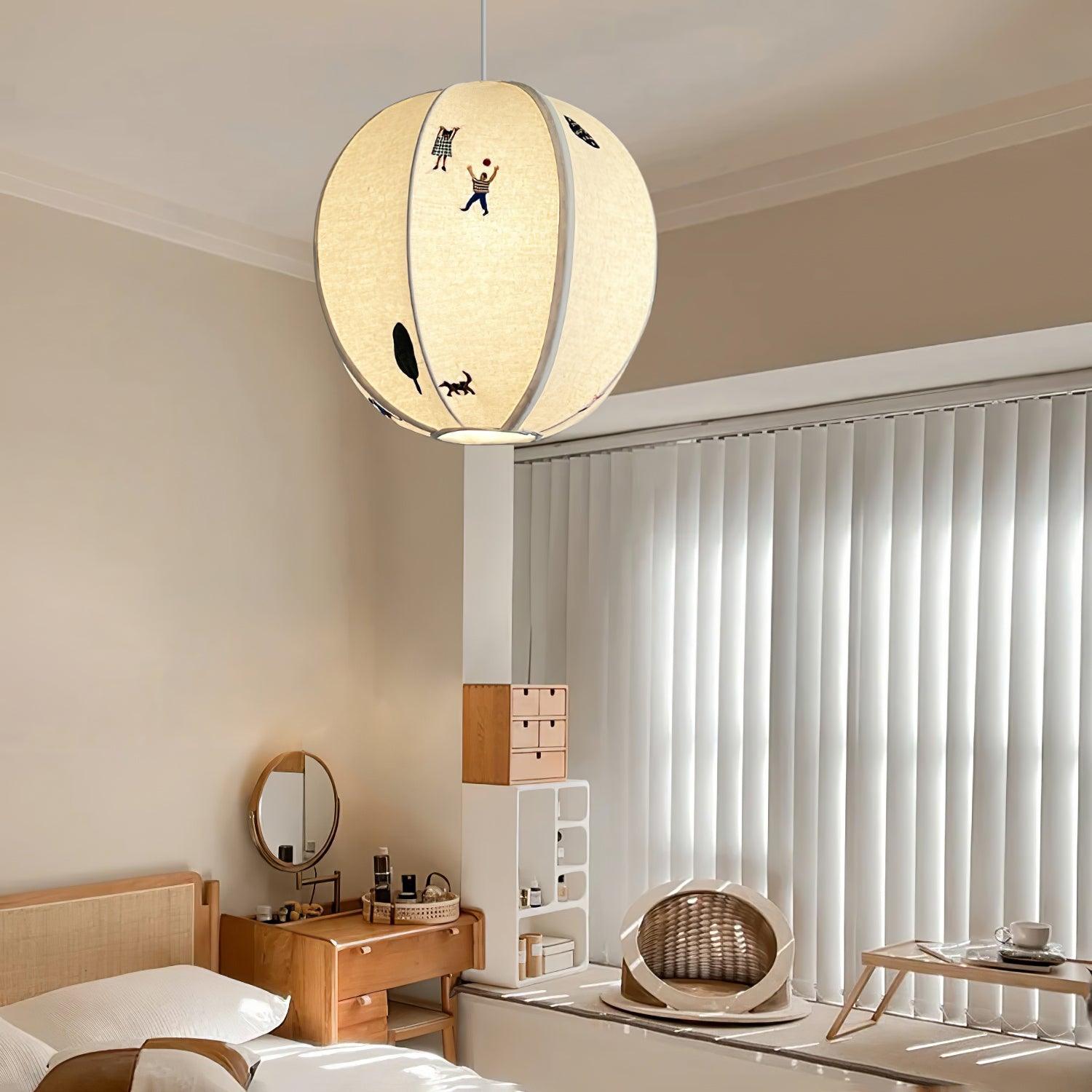 Wacell Art Textile Swag Fabric Pendant Lamp