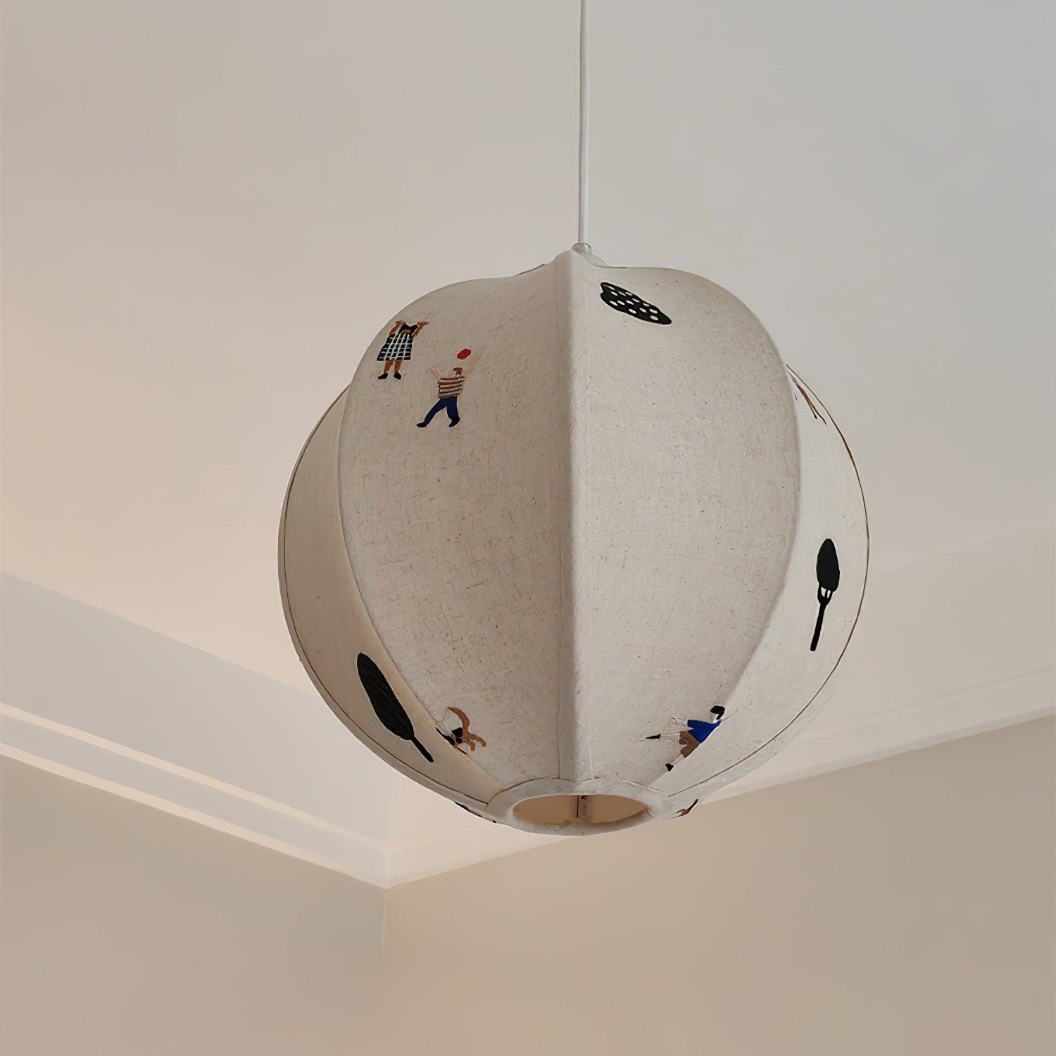 Wacell Art Textile Swag Fabric Pendant Lamp
