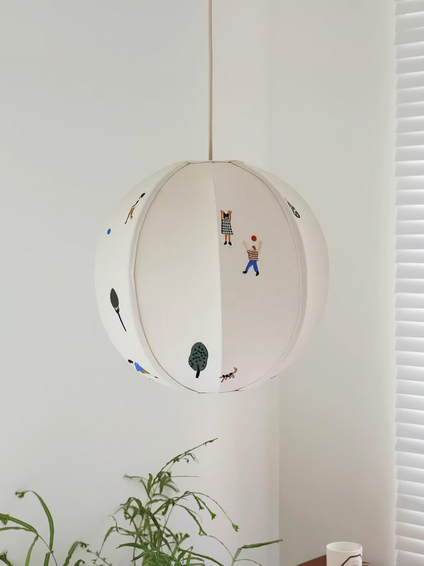 Wacell Art Textile Swag Fabric Pendant Lamp