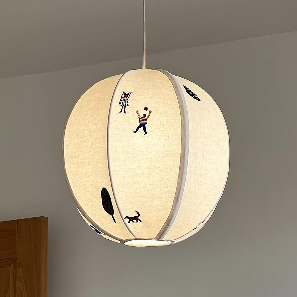 Wacell Art Textile Swag Fabric Pendant Lamp