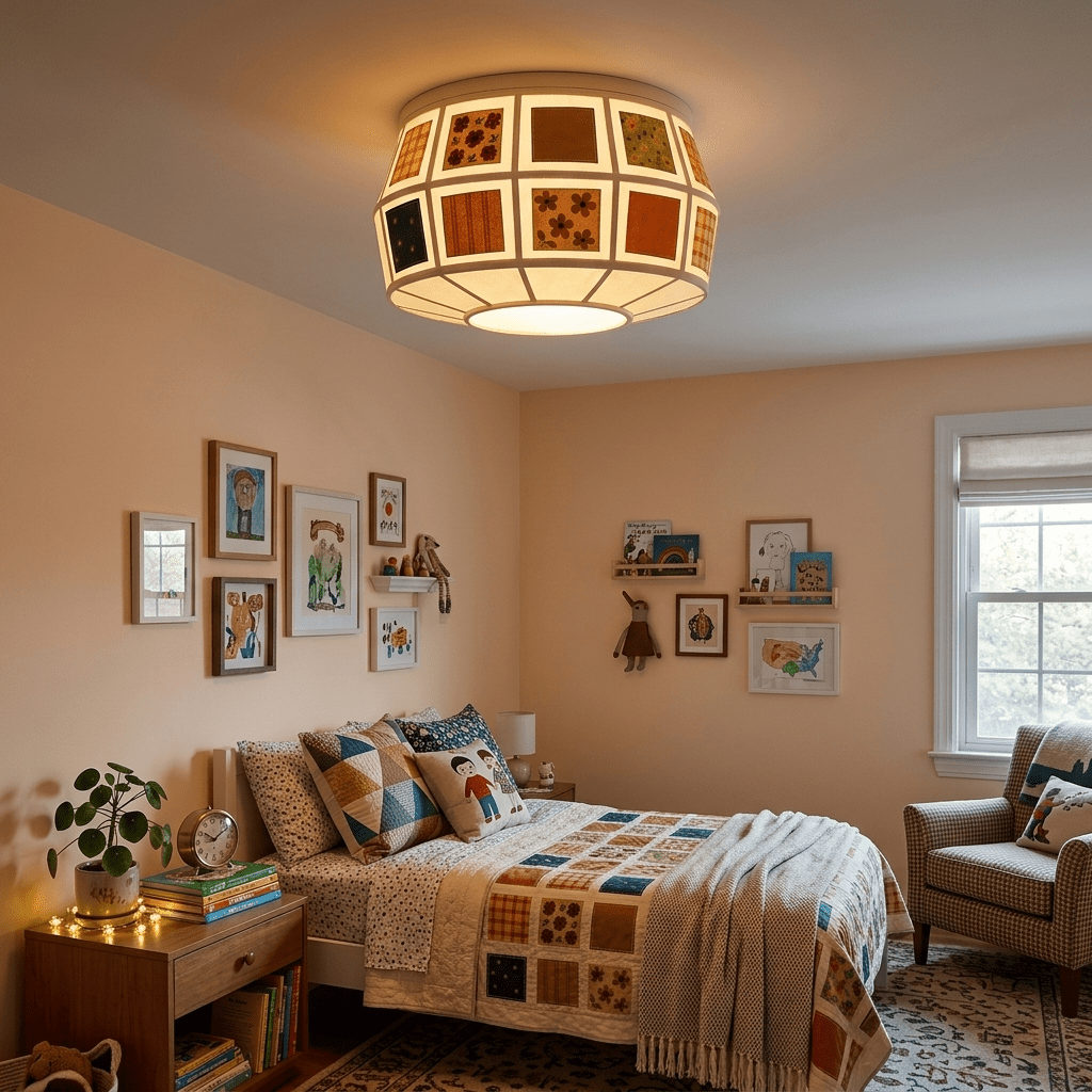 Eulalie Patchwork Quilt Ceiling Light