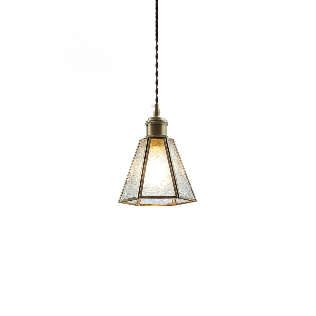 Arvane Brass & Glass Elegant Pendant Lamp