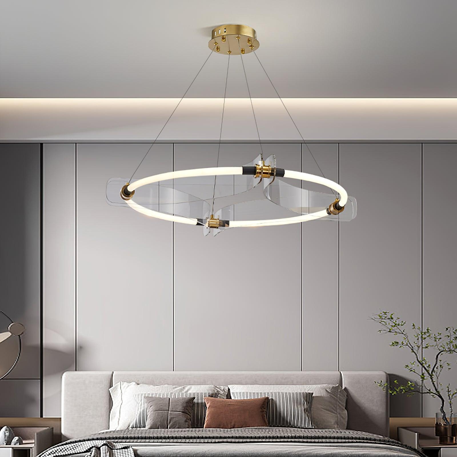 Casanine Chandelier Acrylic Gold Dining
