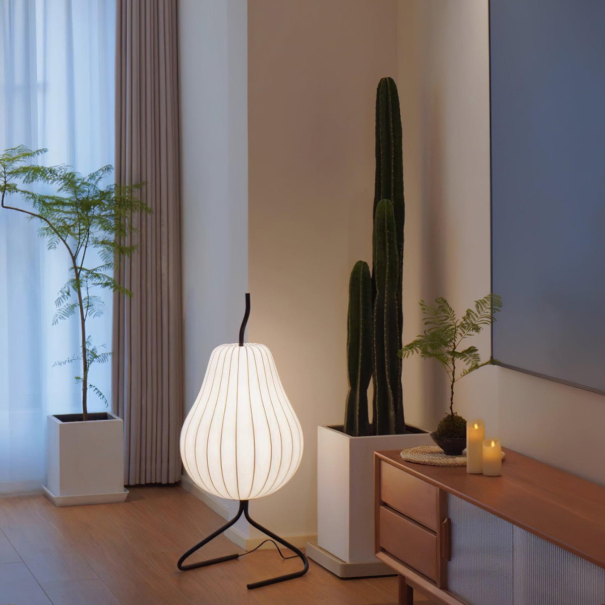 Calerielle Minimalist Pear Floor Lamp