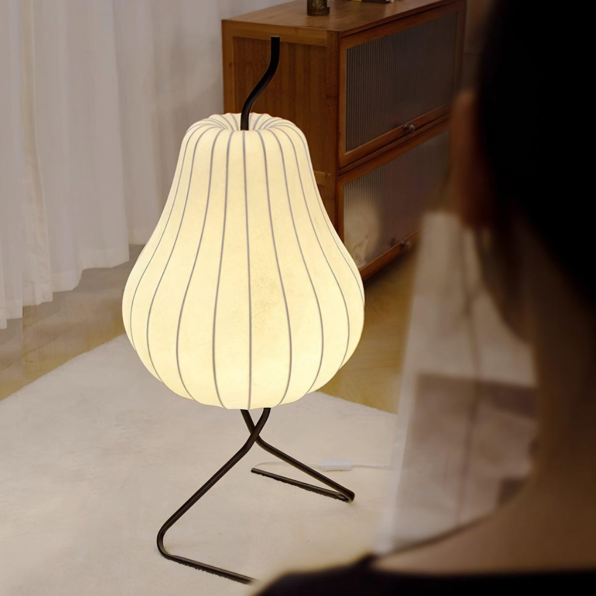 Calerielle Minimalist Pear Floor Lamp