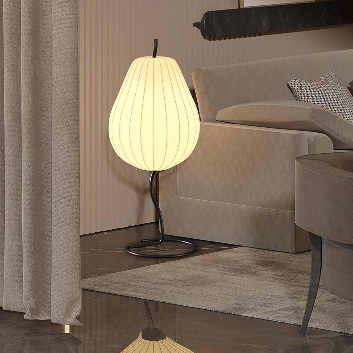 Calerielle Minimalist Pear Floor Lamp
