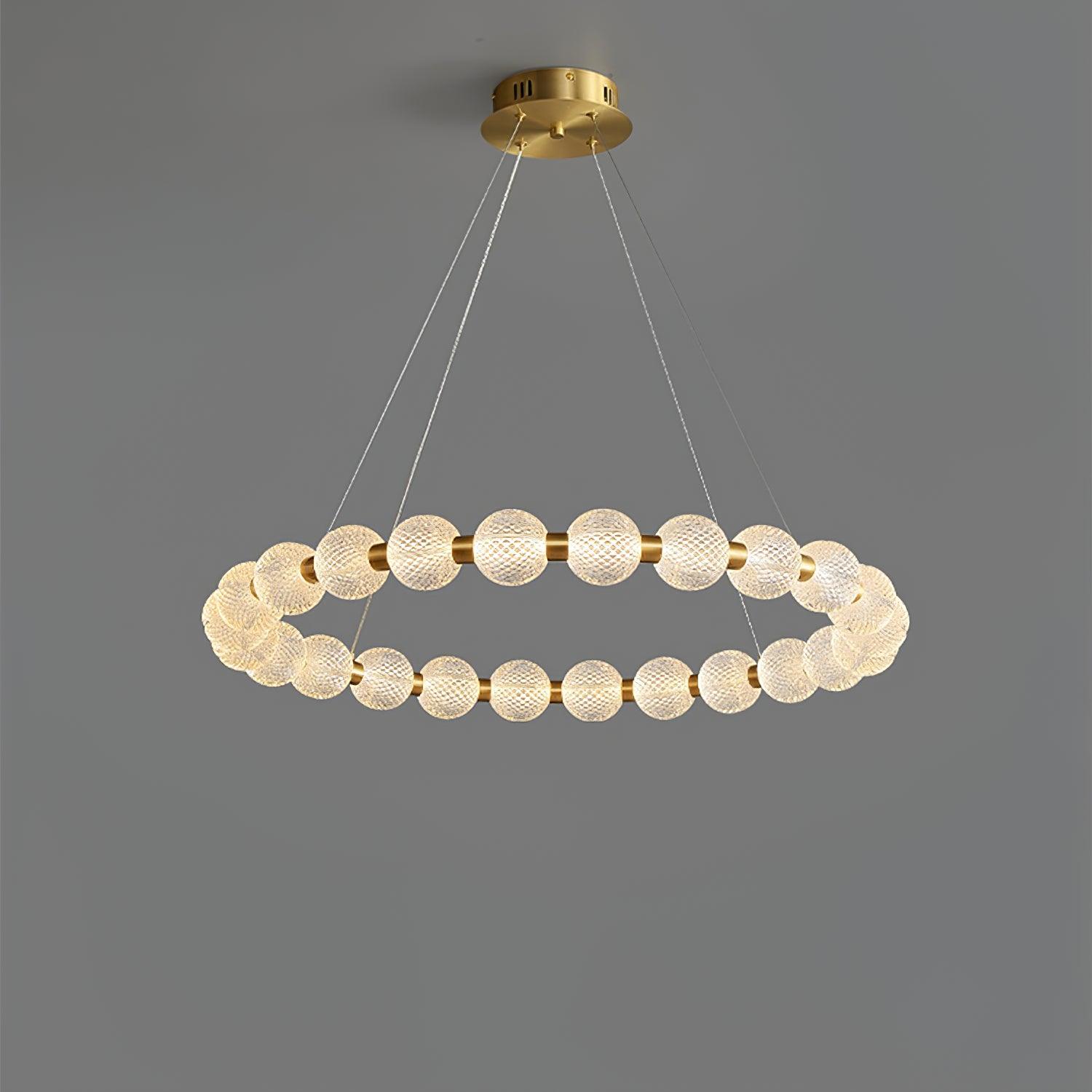 Soleena Chandelier Pearl Gold Ring Elegant