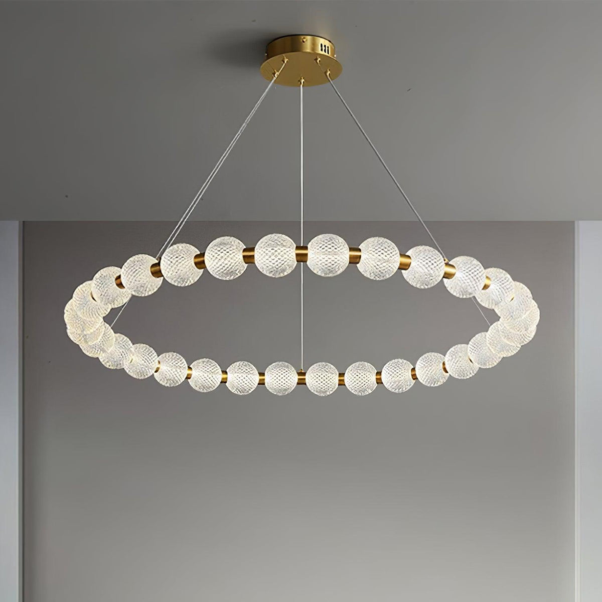 Soleena Chandelier Pearl Gold Ring Elegant