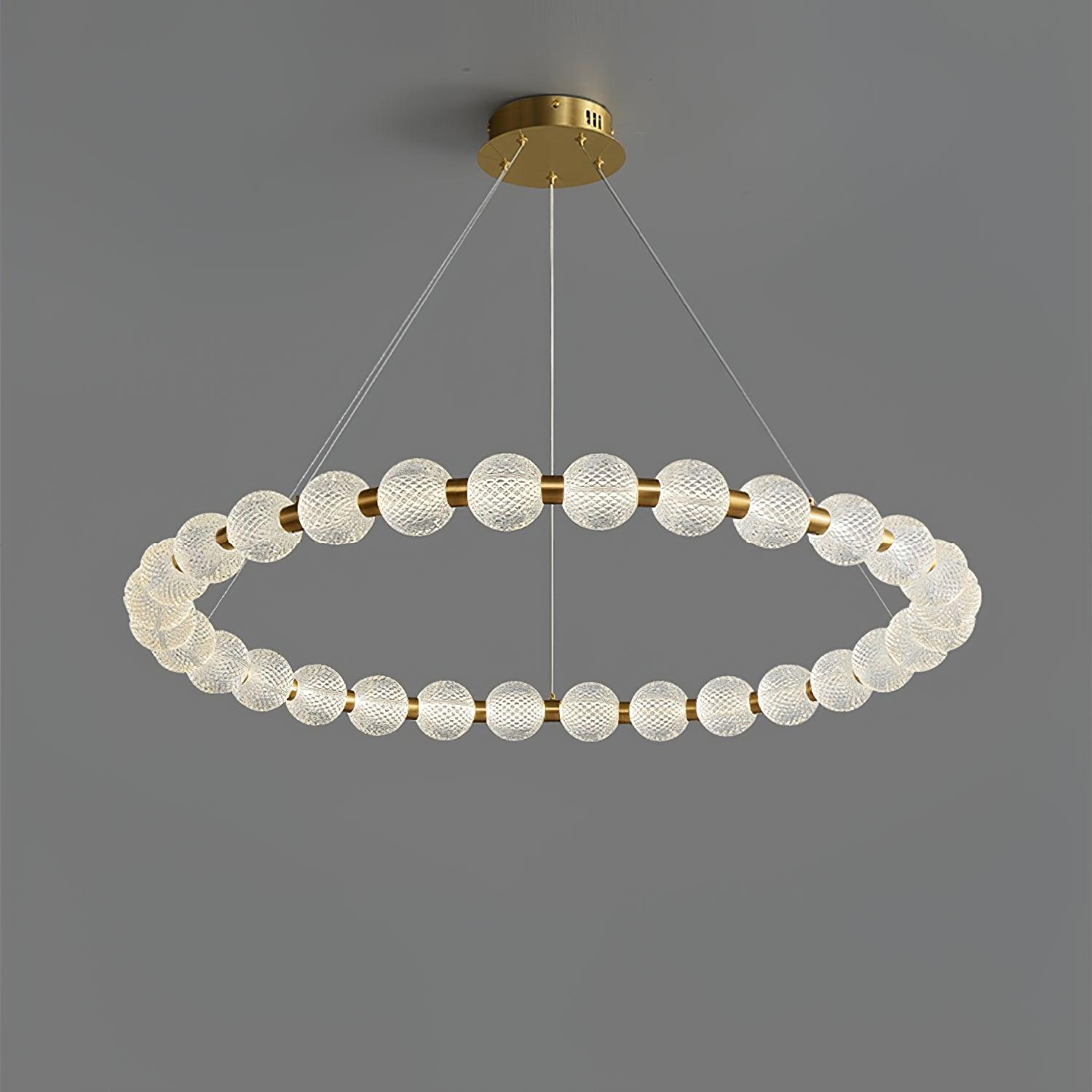 Soleena Chandelier Pearl Gold Ring Elegant