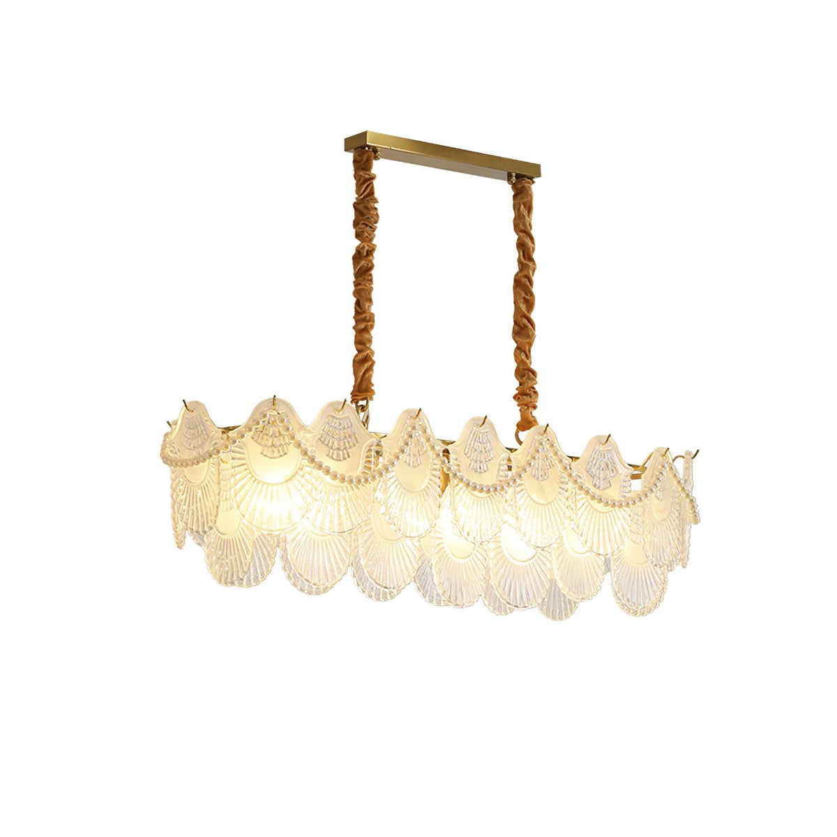 Liorelelle Chandelier Pearl Glass Shell