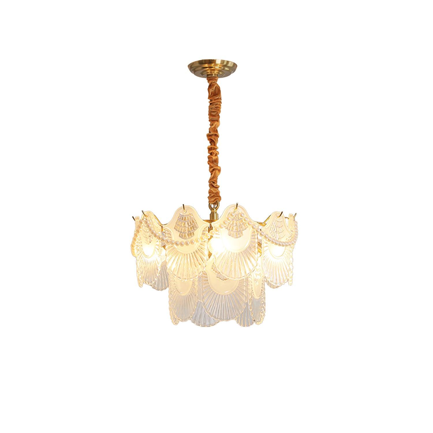 Liorelelle Chandelier Pearl Glass Shell