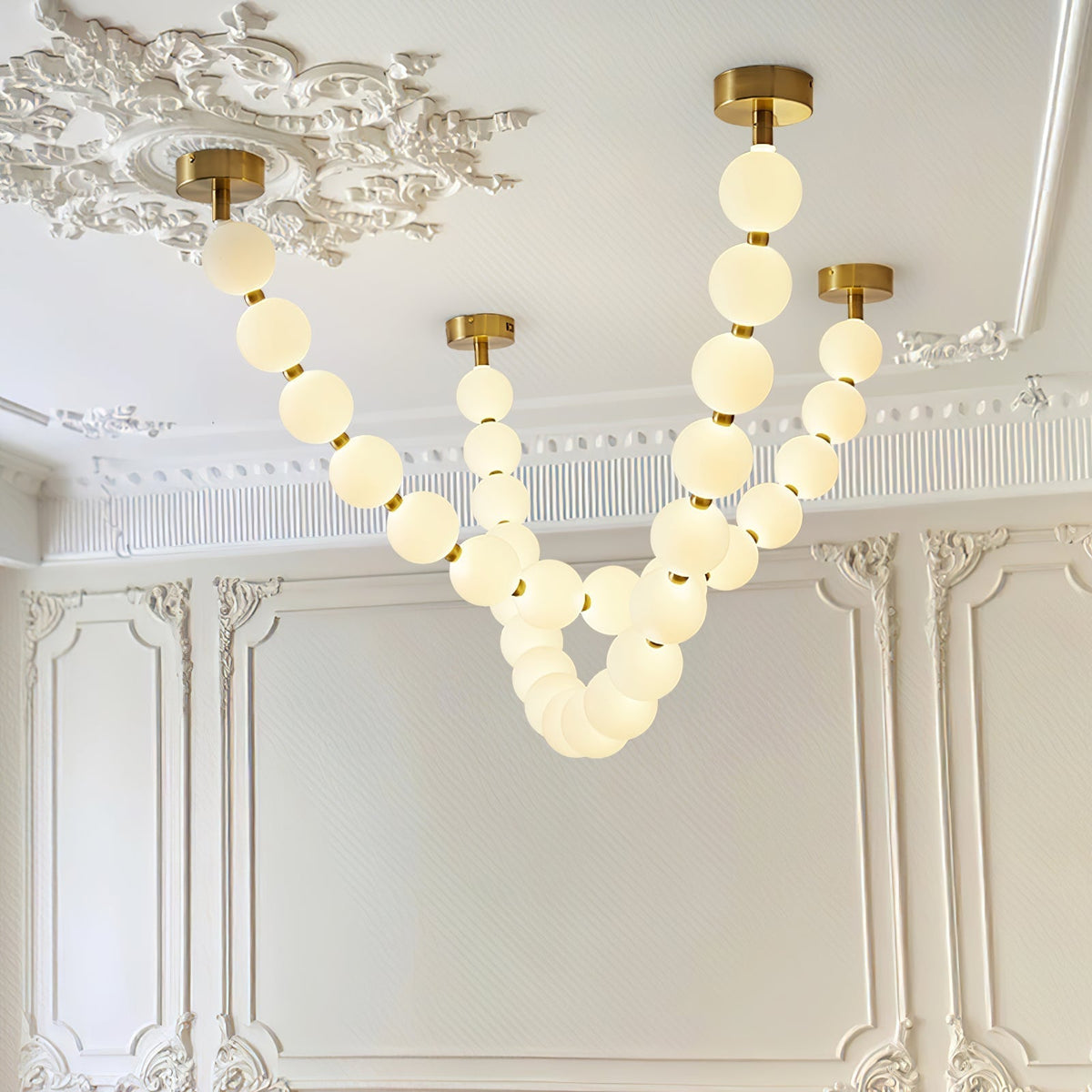 Emelir Pearl Necklace Balls Glass Chandelier