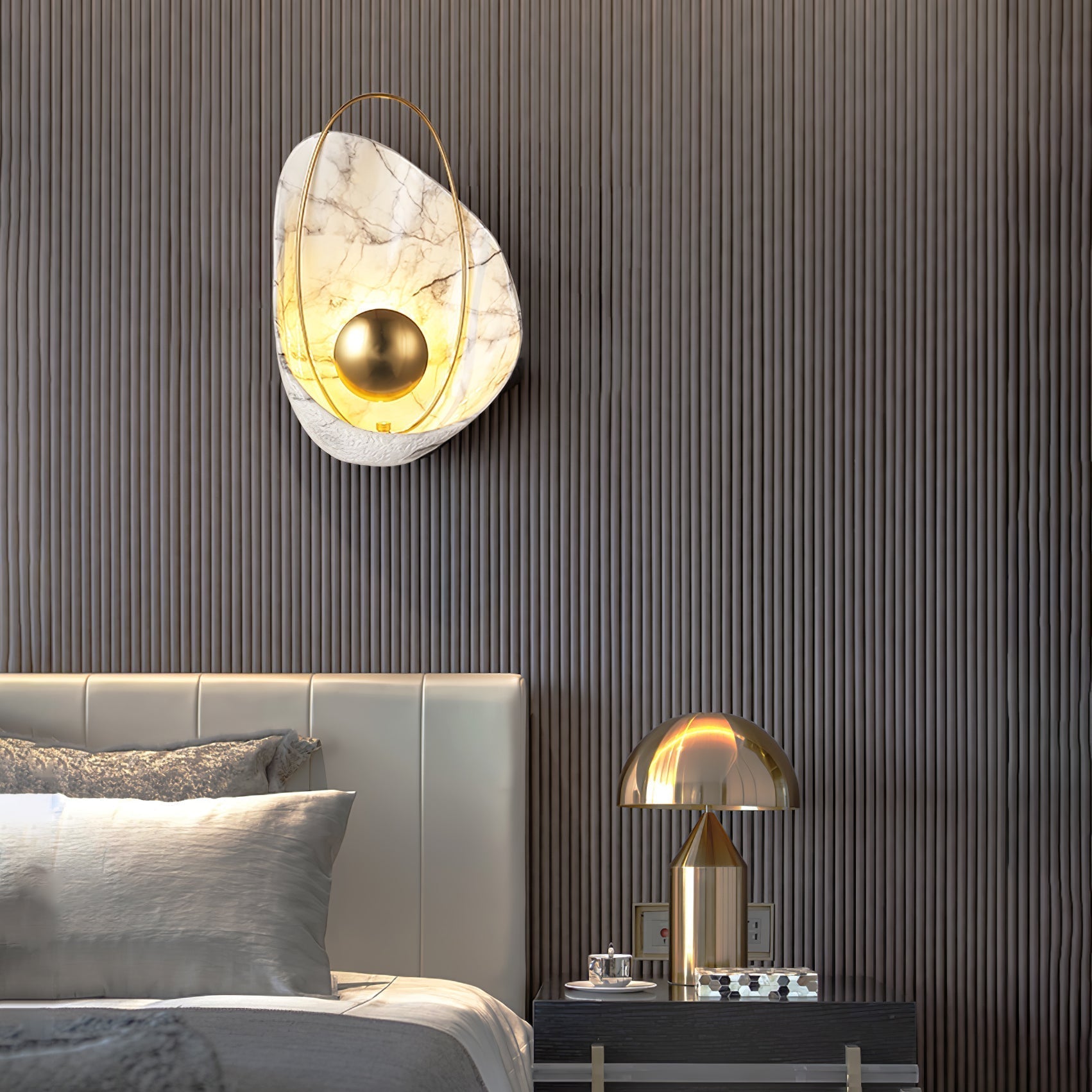 Vethaora Premium Nordic Art Pearl Resin Wall Lamp