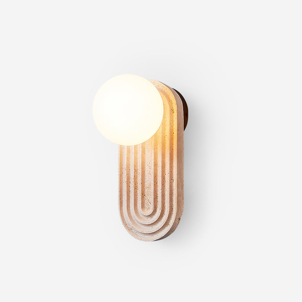 Pebivo Travertine Wall Lamp - Neutral Decor