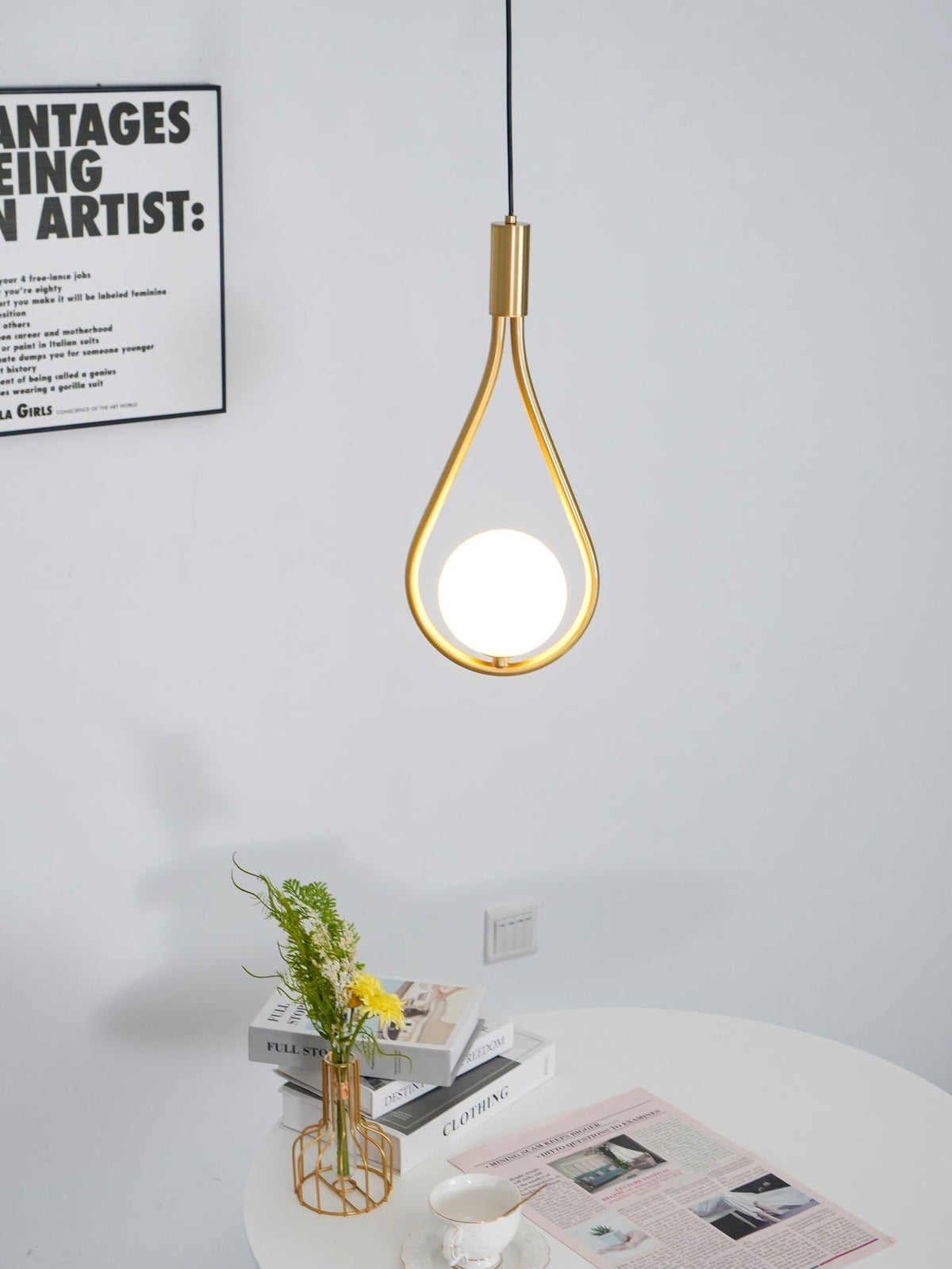 Droplet Modern Brass Pendant Light