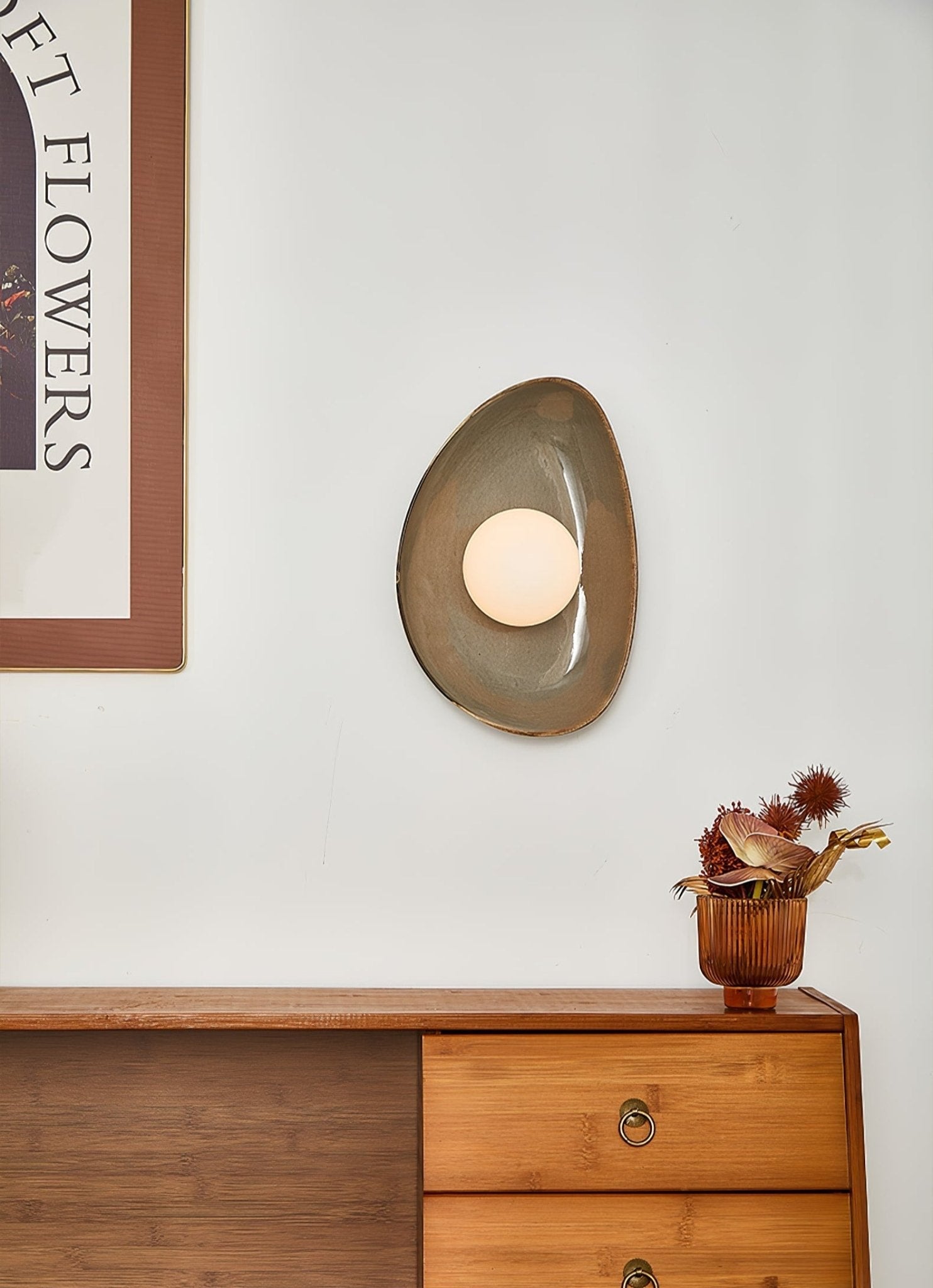 Ertalila Elegance Pebble Disc Ceramics Wall Light