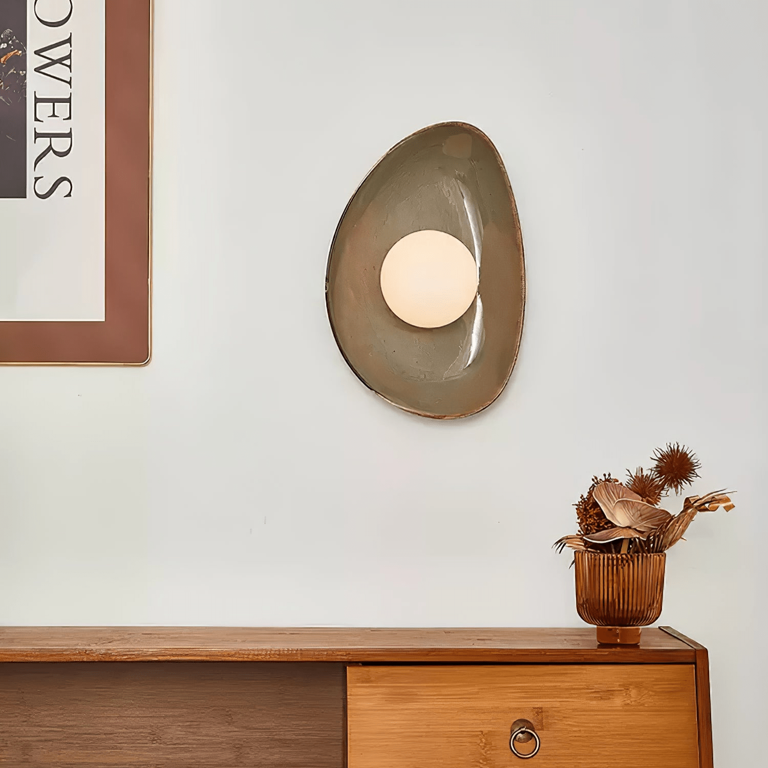 Ertalila Elegance Pebble Disc Ceramics Wall Light