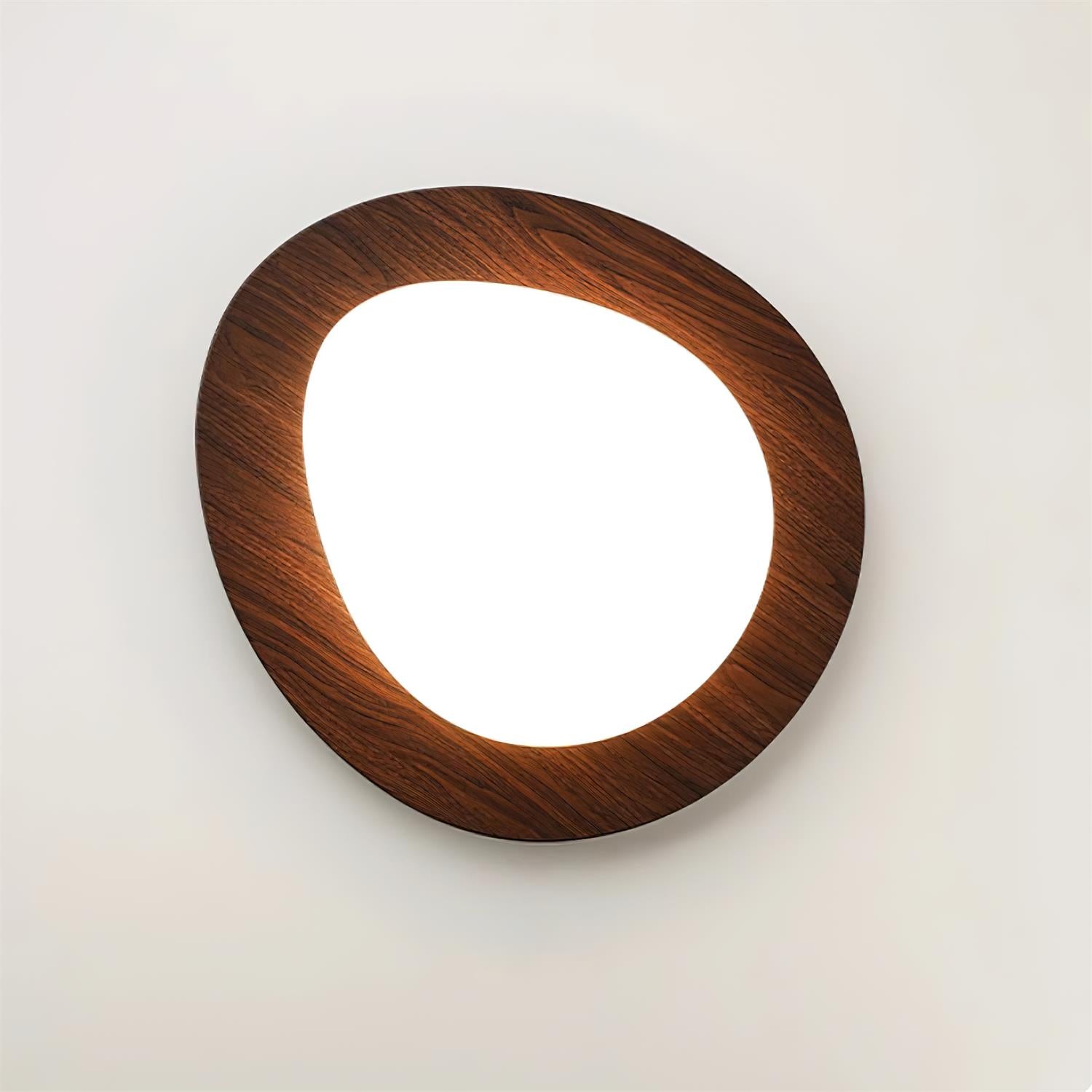 Olivier Pebble Walnut Ceiling Light