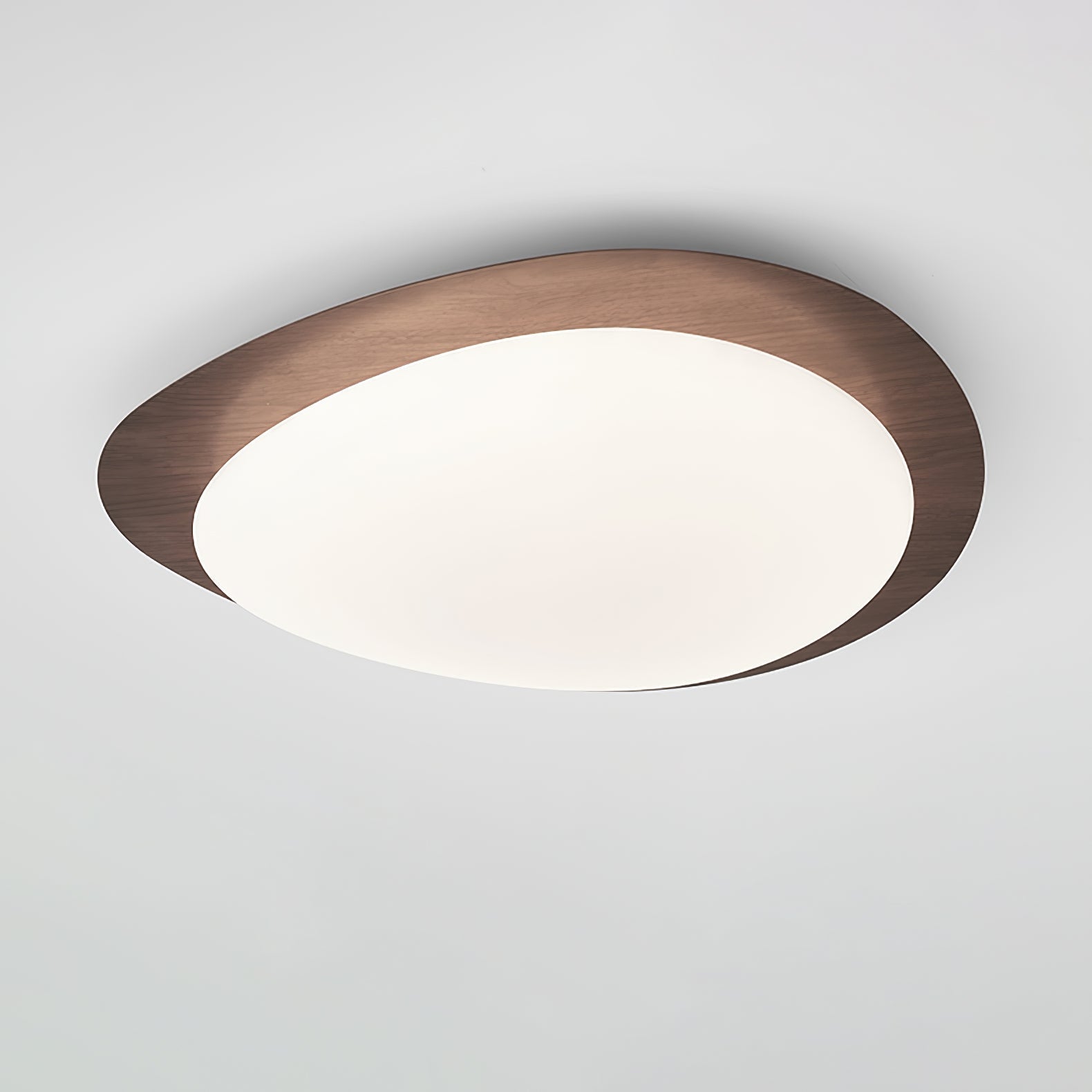 Olivier Pebble Walnut Ceiling Light