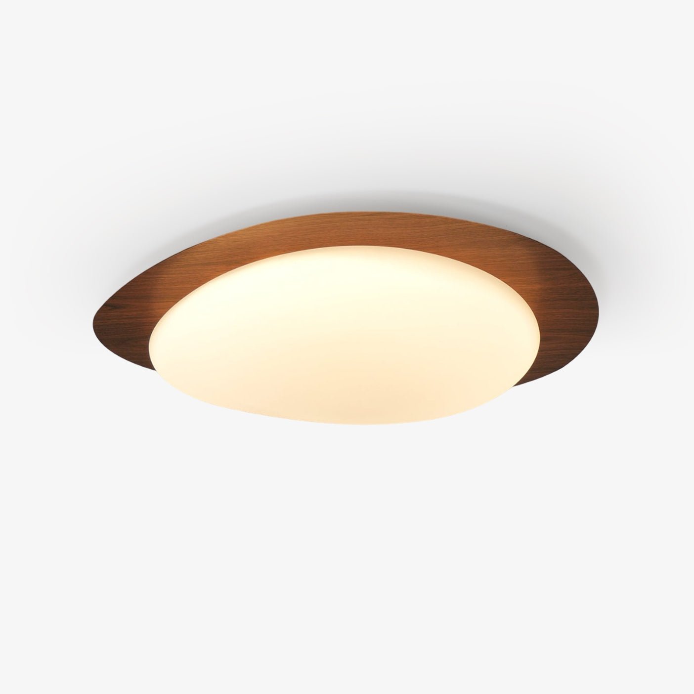 Olivier Pebble Walnut Ceiling Light