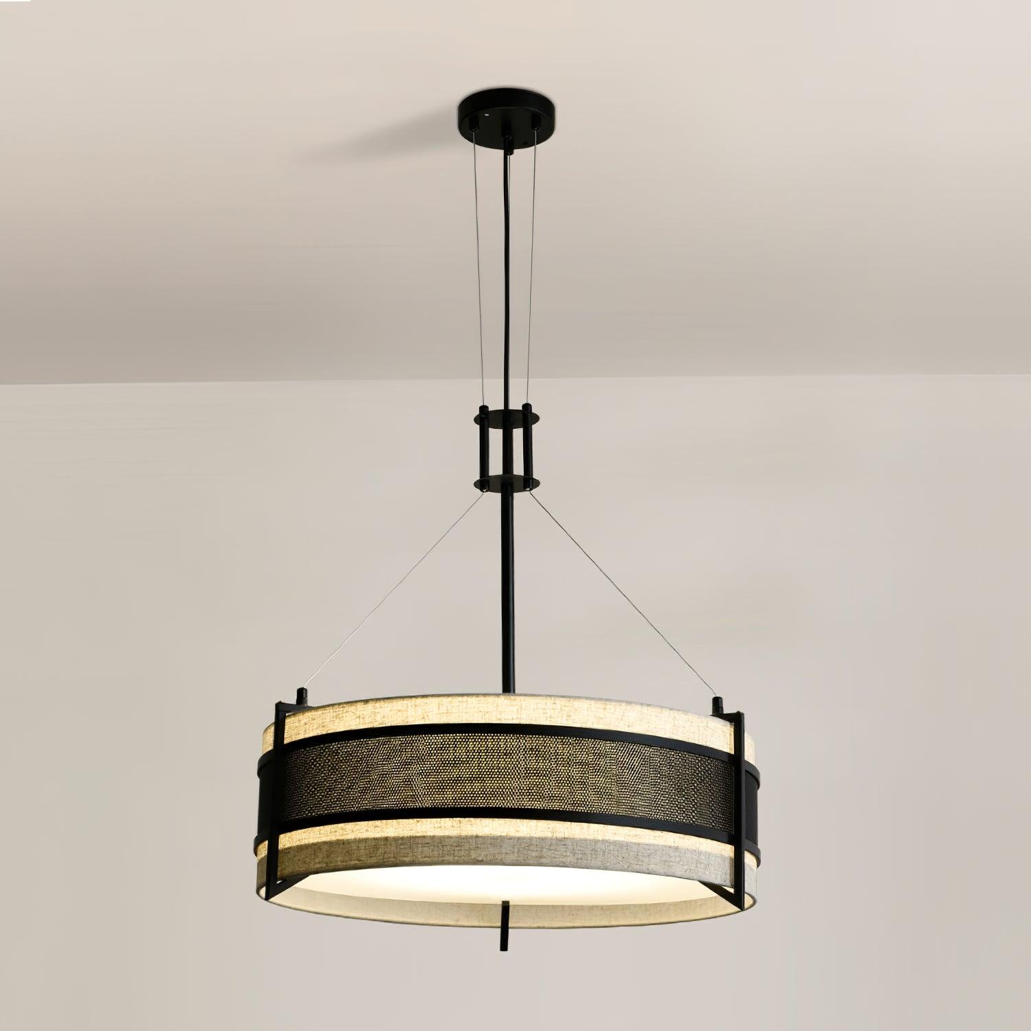 Rivanora Chandelier Pedesina Black Mesh LED