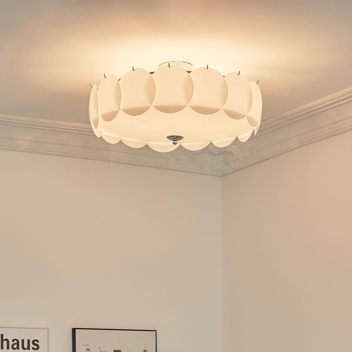Brolin Ceiling Light Glass Glamorous Ripple