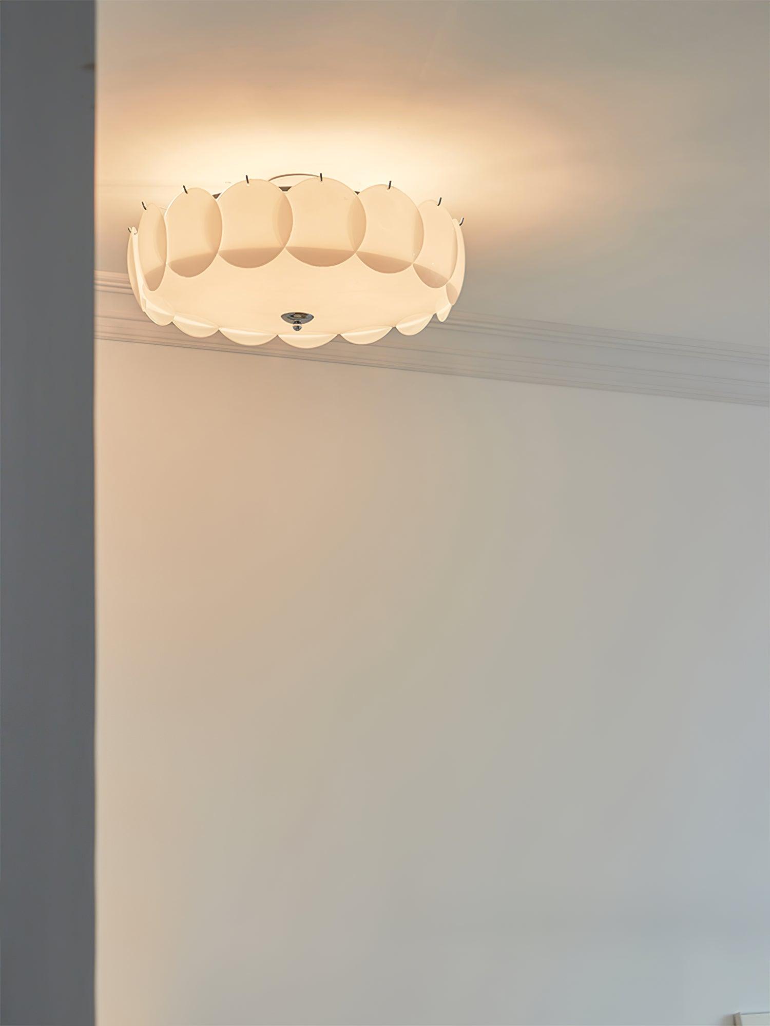 Brolin Ceiling Light Glass Glamorous Ripple