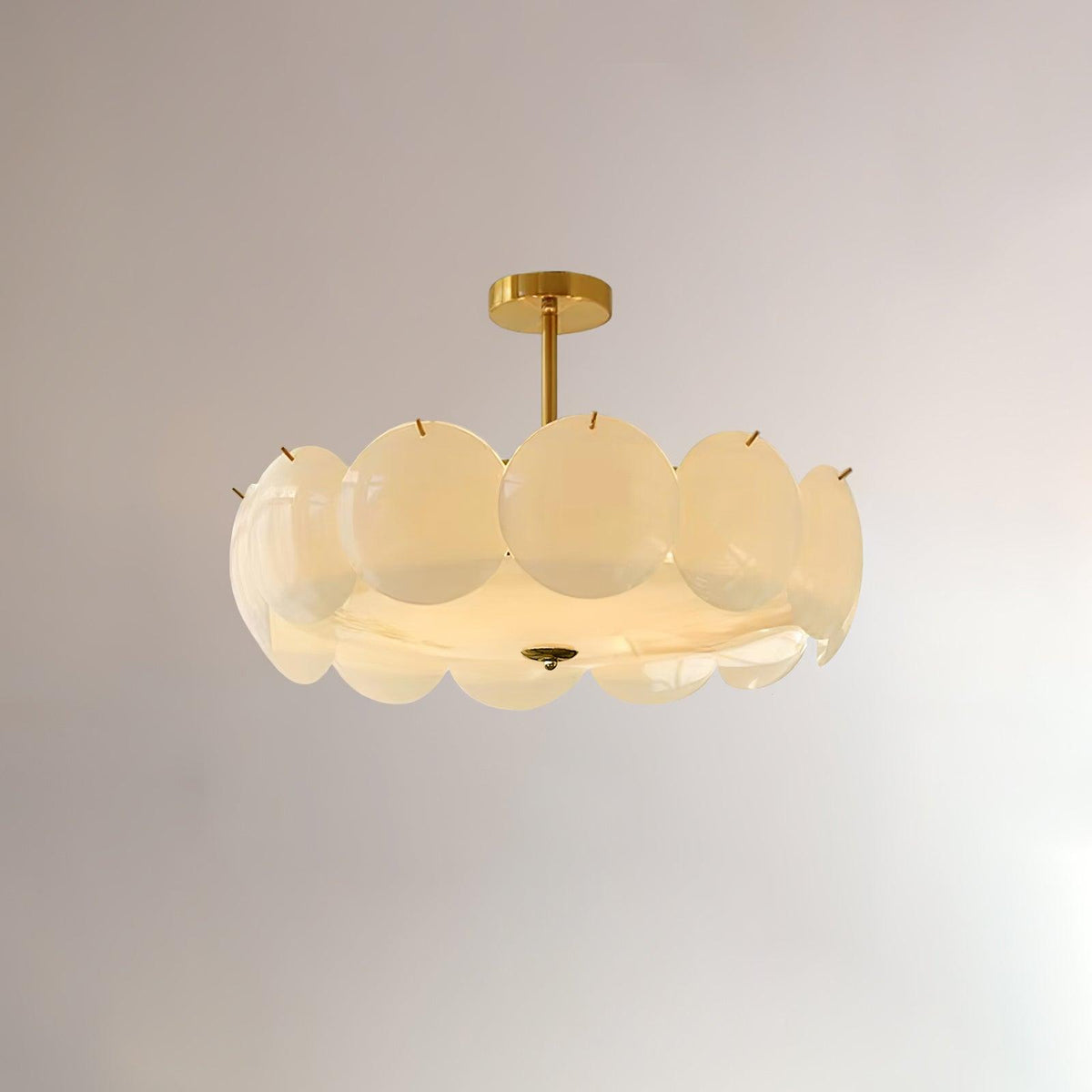 Brolin Ceiling Light Glass Glamorous Ripple