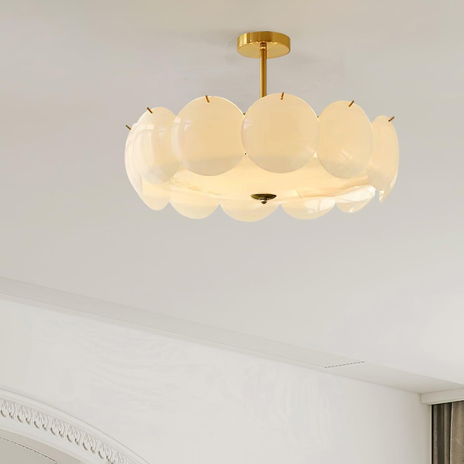 Brolin Ceiling Light Glass Glamorous Ripple