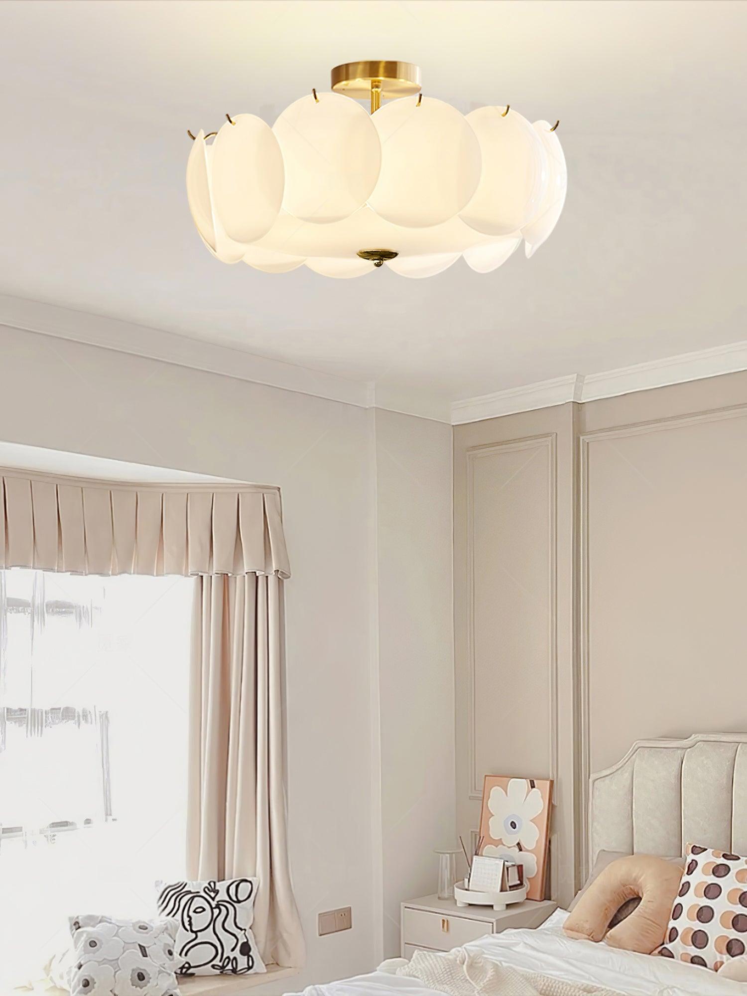 Brolin Ceiling Light Glass Glamorous Ripple