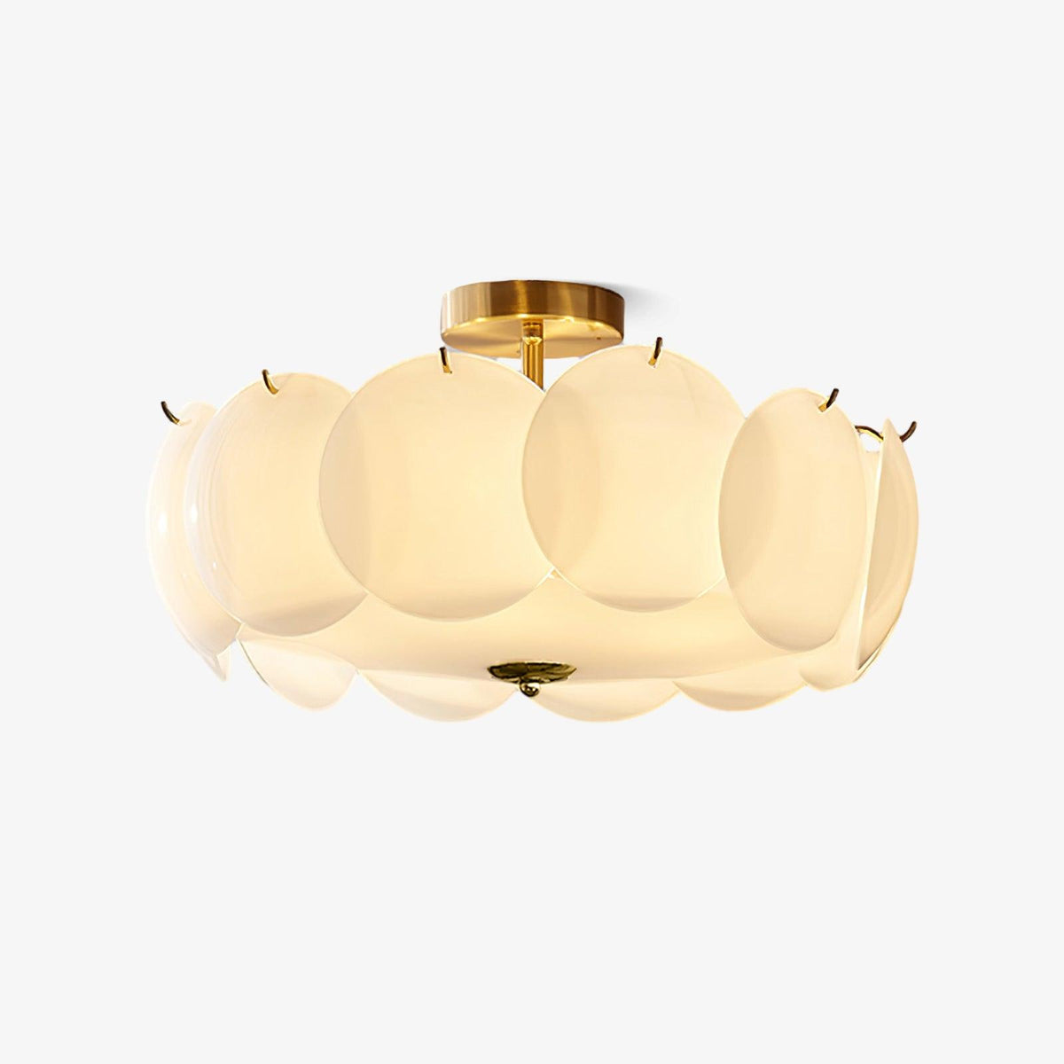 Brolin Ceiling Light Glass Glamorous Ripple