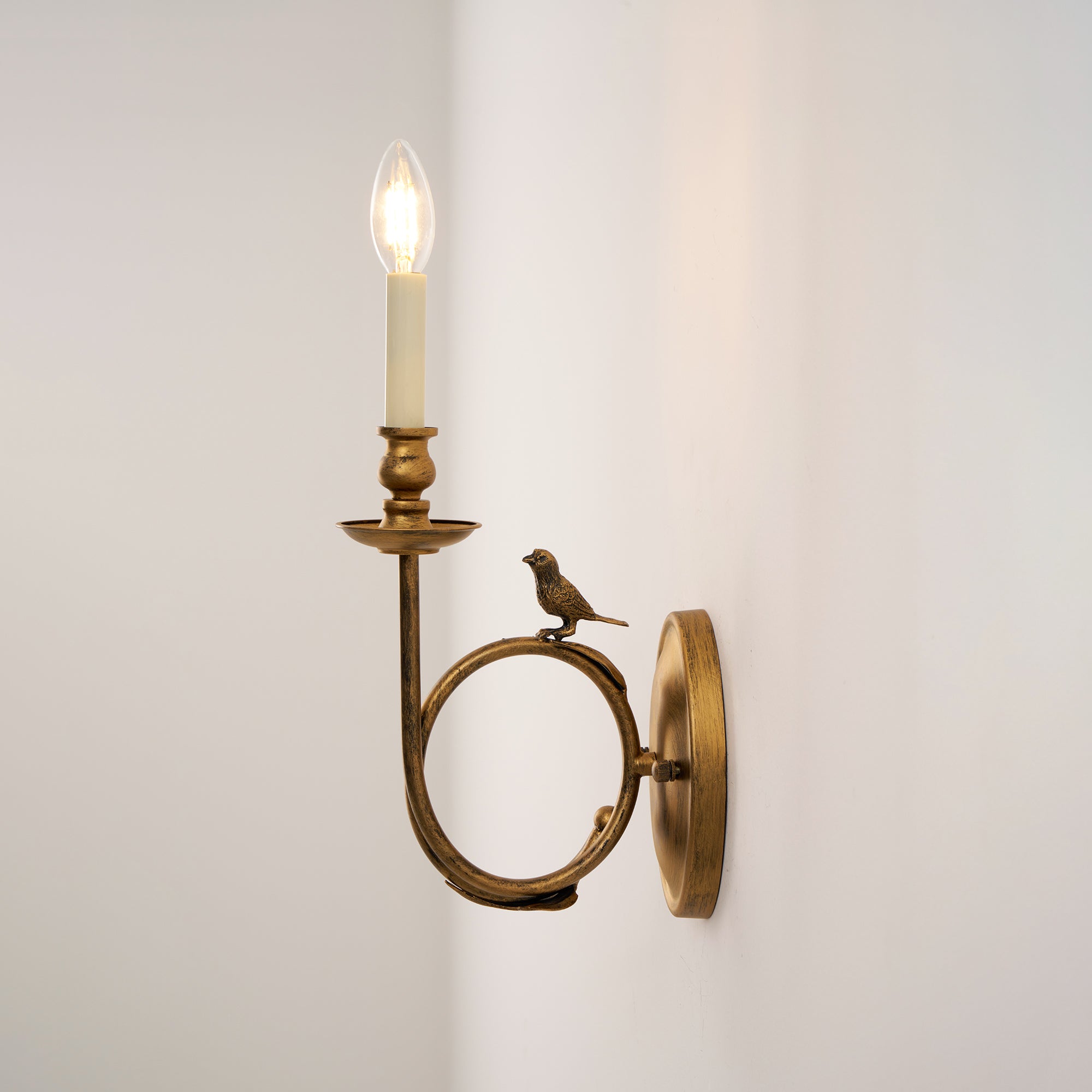 Kieran Vintage Bird Indoor Wall Sconce