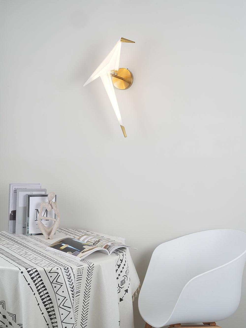 Eovela Nordic Art Paper Crane Wall Lamp