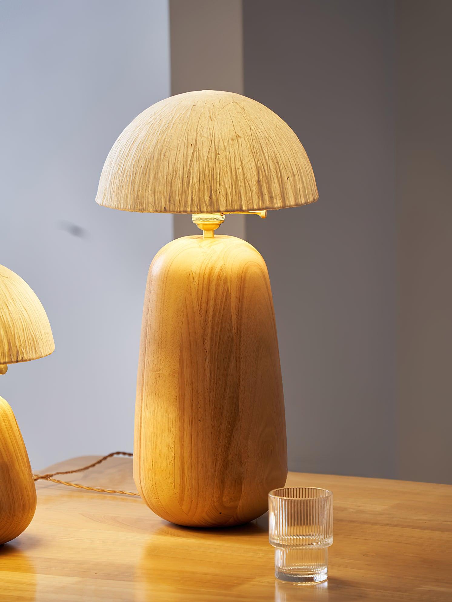 Elugan Organic Wood Table Lamp