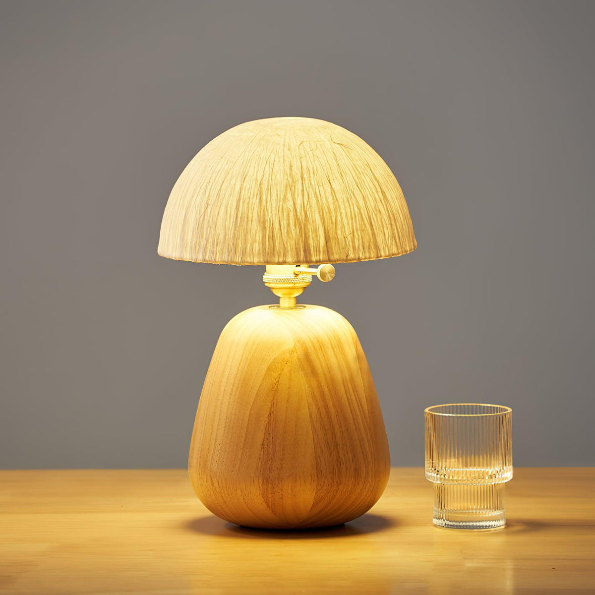 Elugan Organic Wood Table Lamp