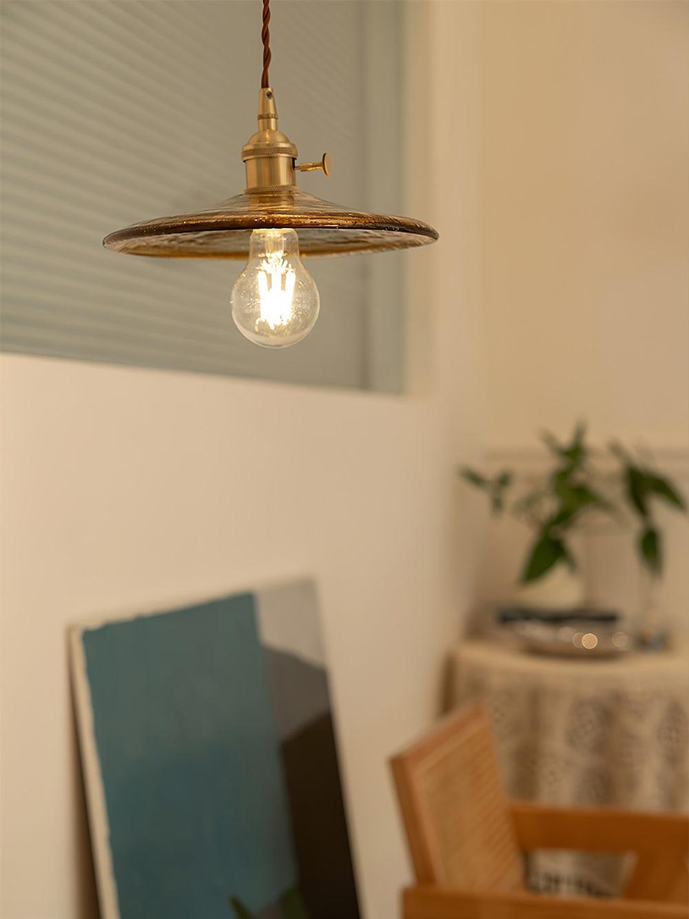 Sage Vintage Glass Pendant Light