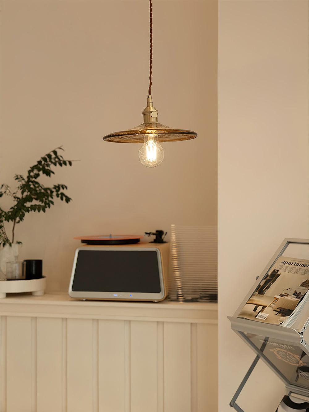 Sage Vintage Glass Pendant Light