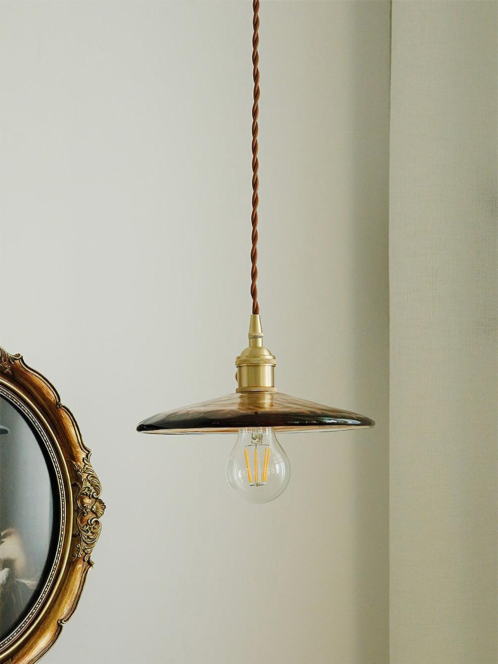 Sage Vintage Glass Pendant Light
