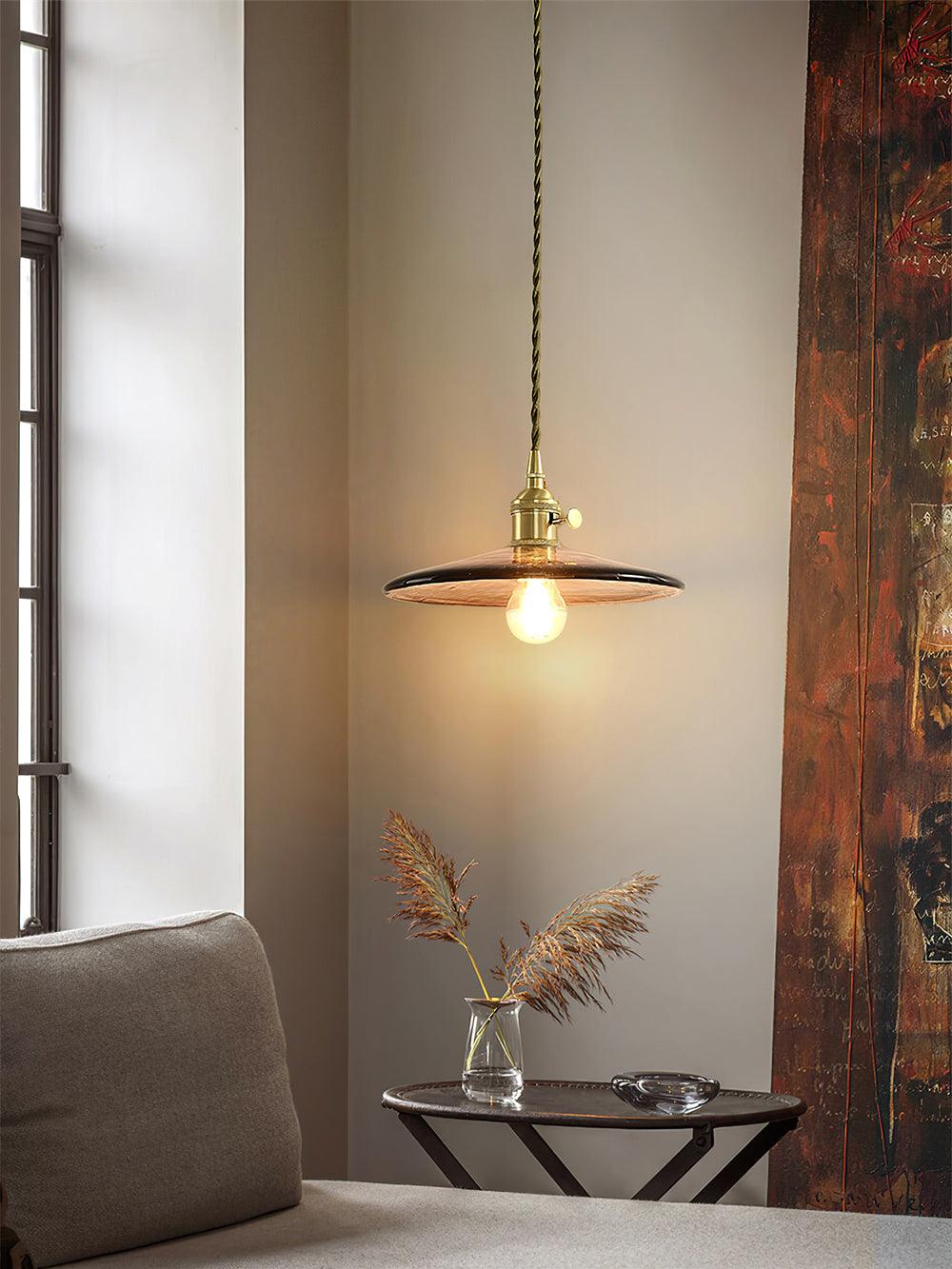 Sage Vintage Glass Pendant Light