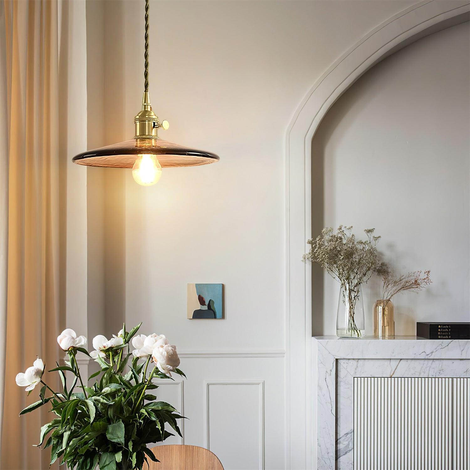 Sage Vintage Glass Pendant Light