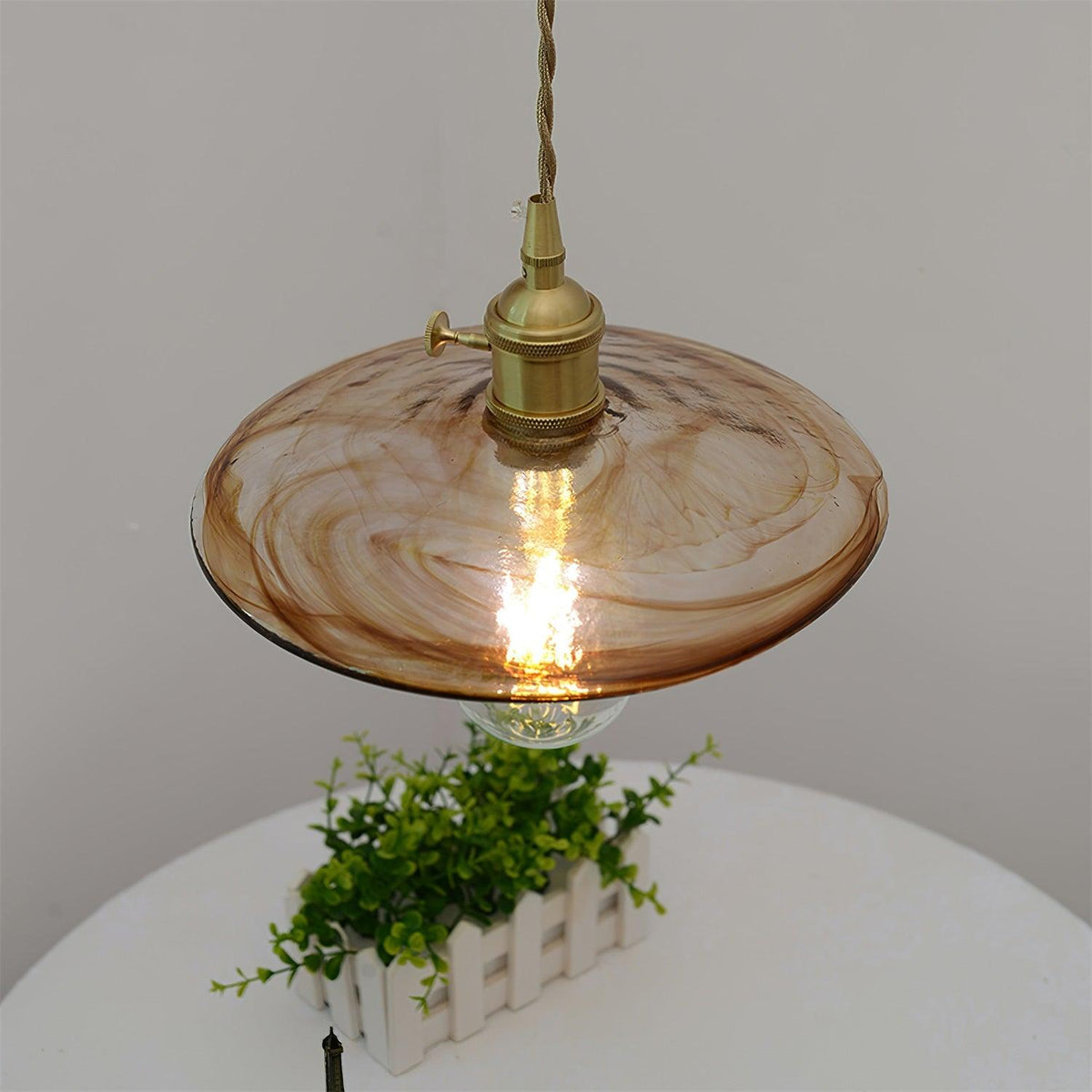 Sage Vintage Glass Pendant Light