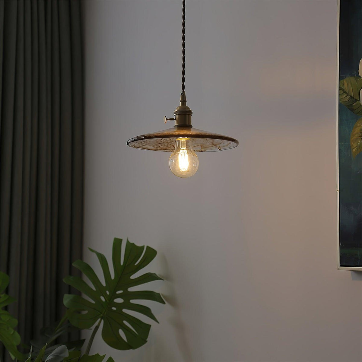 Sage Vintage Glass Pendant Light