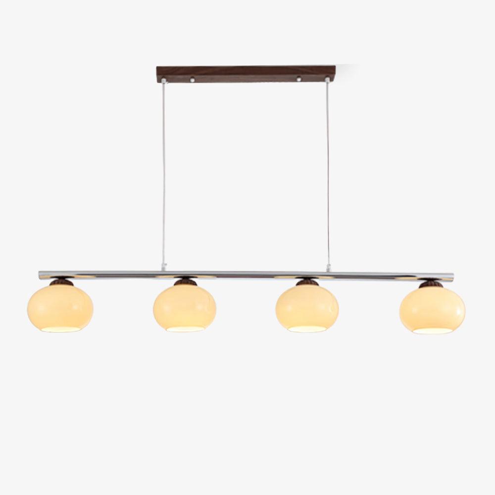 Eixu Chandelier Linear Glass Persimmon Shades