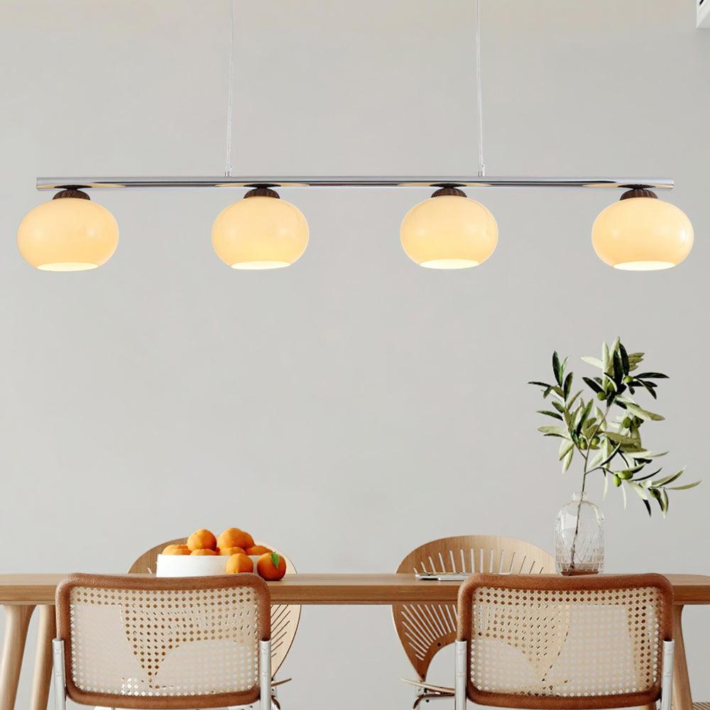 Eixu Chandelier Linear Glass Persimmon Shades