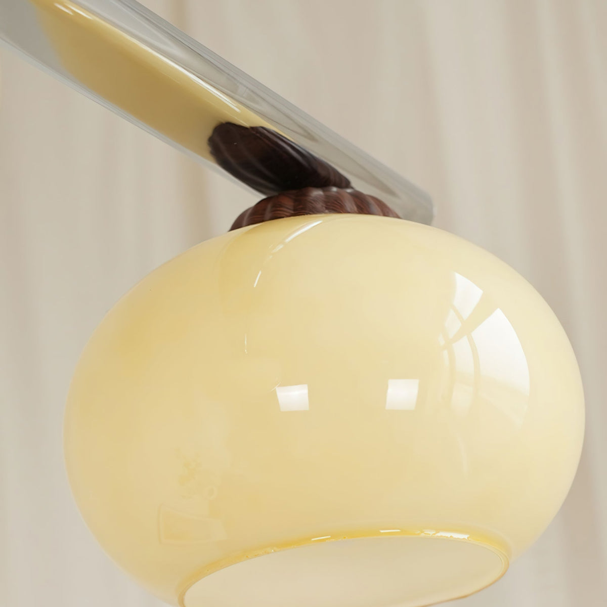 Eixu Chandelier Linear Glass Persimmon Shades