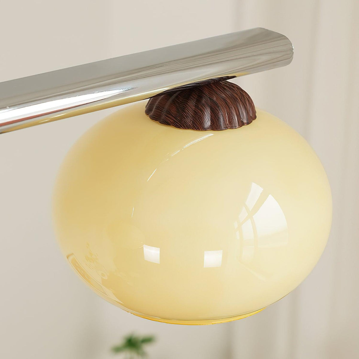 Eixu Chandelier Linear Glass Persimmon Shades