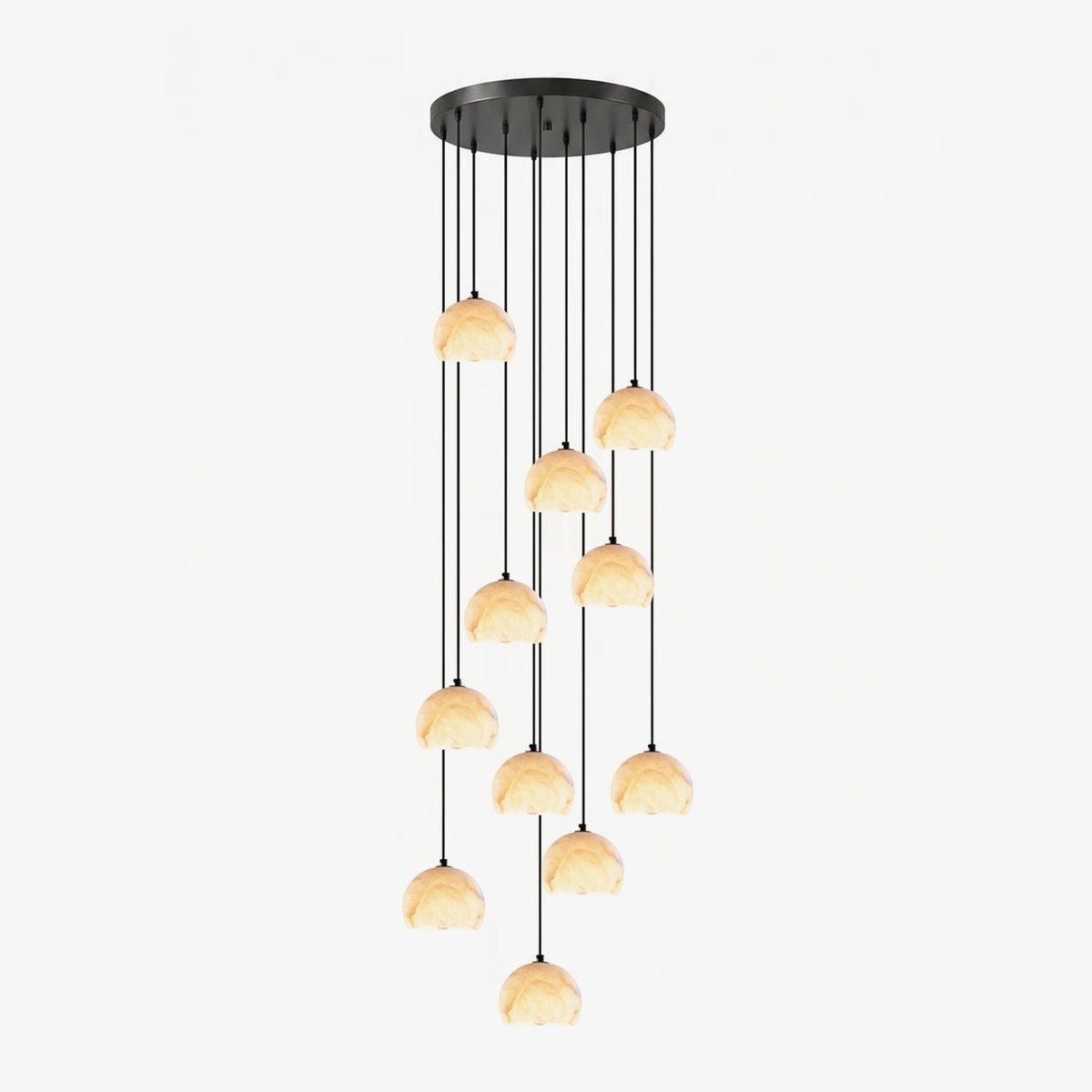 Nerea Alabaster Dome Staircase Chandelier