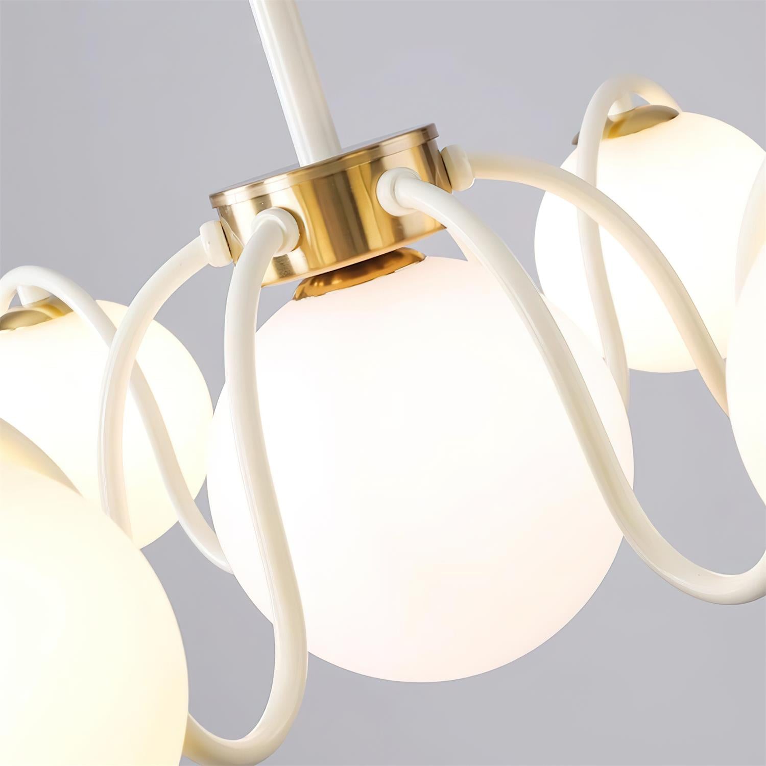 Aria Chandelier Blossom Cruving Arm - Neutral Decor